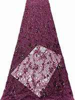 Tissus en dentelle perlée à sequins de haute qualité pour robes de mariée et de soirée 3m/sacs