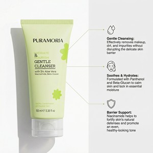 Nettoyant doux aux acides aminés avec <span class=keywords><strong>aloe</strong></span> <span class=keywords><strong>vera</strong></span> biologique et niacinamide, soin hydratant apaisant pour le visage, pour peaux sèches, 100 ml - Product Image 5
