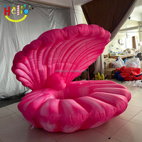 Coquille de palourde gonflable géante avec éclairage LED pour fête et mariage