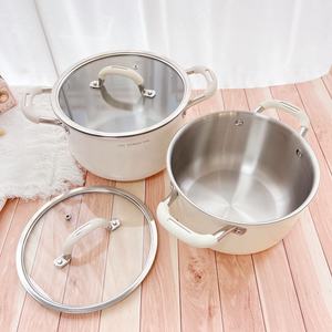 <span class=keywords><strong>Casserole</strong></span> <span class=keywords><strong>haut</strong></span> <span class=keywords><strong>de</strong></span> <span class=keywords><strong>gamme</strong></span>, batterie <span class=keywords><strong>de</strong></span> cuisine antiadhésive, grande marmite à soupe, cadeau <span class=keywords><strong>de</strong></span> cuisine, acier inoxydable 316, style moderne blanc, grande capacité - Product Image 1