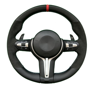 Volante de coche de cuero Alcantara para <span class=keywords><strong>BMW</strong></span> F01F02 F03F04 F06 F07F10 F11 F12 F15 F16 F18 F20 F25 F26 F30 F32 E60 M3 M5 M6 - Product Image 1