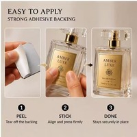 Étiquette autocollante personnalisée Maison De Luxe en métal brossé 50 ml pour flacon de parfum, résistante à l'eau et aux rayures, pour Eau De