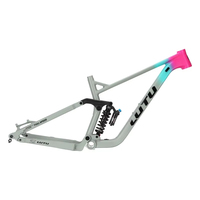 Cadre de vélo de descente en alliage d'aluminium à suspension intégrale Cadre de vélo de descente à queue souple 12x148mm BOOST 27.5/29 pouces Paire de roues universelle