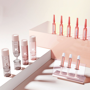 Màu trắng mẫu <span class=keywords><strong>10ml</strong></span> 15ml tùy chỉnh huyết thanh mỹ phẩm chai mờ phẳng Vai nhựa Chai nhỏ giọt - Product Image 1