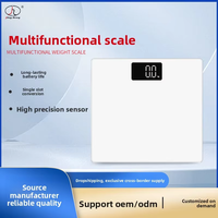 Báscula Corporal Electrónica Portátil Multifuncional, Precisa y Ligera, con Plataforma de Vidrio, Pantalla LED, Báscula para Control de Peso para Estudiantes
