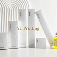 Boîte d'emballage en papier kraft avec porte-cartes pliable pour échantillons de parfum personnalisés avec logo, 1 ml, 2 ml, 3 ml, 5 ml, 10 ml