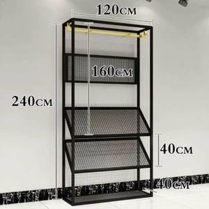 Espositore per abiti da uomo e da donna appendiabiti in tessuto metallico espositore per abbigliamento combinazione negozi di abbigliamento espositore - Product Image 4