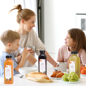 Bouteille d'eau en plastique transparent pour jus de fruits et thé au lait avec couvercle 100ml 250ml 350ml 500ml tailles pour eau minérale vente en gros - Product Image 4