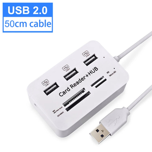 SD TF Mini SD Card M2 MS Card <strong>Reader</strong> Multi-function All in One Card <strong>Reader</strong> 3 Ports USB2.0 Hub USB Splitter for Laptop Desktop - Product Image 2