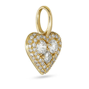 Collar con colgante de Holozircon en forma de corazón de plata 925 único y exquisito de Gemnel - Product Image 2