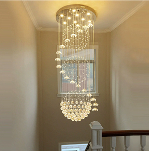 Luxus moderne Kristall Kronleuchter große benutzer definierte Gold lange Treppe LED hängende Pendel leuchte für Hotel Villa Lobby Hall - Product Image 6