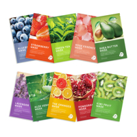 Masque facial en feuille de soie à la vitamine C et aux herbes, soin de la peau, masque facial naturel à l'extrait de fruits végétaux, hydratant, prix d'usine
