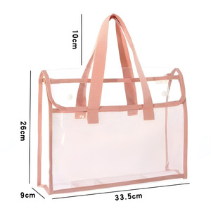 <strong>PVC</strong> Clear <strong>File</strong> Bag Waterproof Folder Document Bag for Student School Supplies - Product Image 3