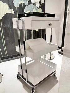 Carrito de Almacenamiento de Madera de Lujo Ligero y de Alta Gama para Salón de Belleza, Carrito de Herramientas Especiales para Gestión de Piel, Estantes para Club de Estética - Product Image 5