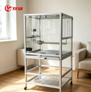 Jaula Grande de Aluminio para Loros, Diseño Duradero con Bandeja Metálica, <span class=keywords><strong>Hábitat</strong></span> para Aves como Cacatúas y Conures - Product Image 2
