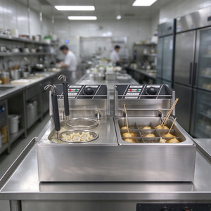 Olla eléctrica comercial 2 en 1 para cocinar fideos y preparar oden, olla multifunción de acero inoxidable para restaurantes y bares de aperitivos. - Product Image 1