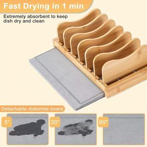 Cross-border wooden <b>dish</b> <b>rack</b>, household kitchen countertop storage <b>rack</b>, multi-functional solid wood cookware <b>rack</b> - Product Image 2