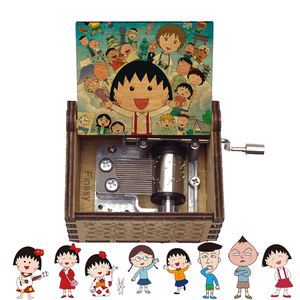 Caja Musical de Madera con Diseño de Anime Chibi Maruko Chan, Impresión a Color, Tema de Reloj de Mi <span class=keywords><strong>Abuelo</strong></span>, Encantador <span class=keywords><strong>Regalo</strong></span> para Niños 75 - Product Image 2