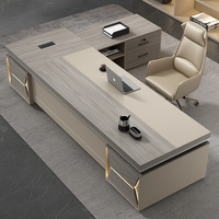 Bureau de direction en L pour PDG et managers, mobilier de bureau moderne, vente en gros d'usine
