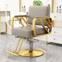 Chaise de salon de coiffure de levage multifonctionnelle luxueuse chaise de salon de beauté en métal chaise de salon de coiffure de salon de coiffure