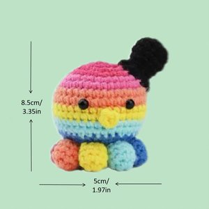 Kit de <span class=keywords><strong>Crochet</strong></span> <span class=keywords><strong>facile</strong></span> pour débutant Kit de poupée animale pour tricoter pieuvre pieuvre colorée thérapeutique bricolage Kit d'<span class=keywords><strong>animaux</strong></span> au <span class=keywords><strong>Crochet</strong></span> - Product Image 4