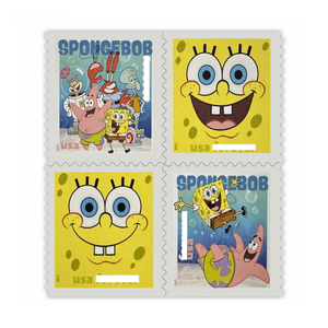 Sellos Postales, Sellos de Correo, Sellos Postales de Prioridad de EE. UU., Forever 2025, Coleccionables de Bob Esponja, Etiquetas de Sellos Postales de Estados Unidos - Product Image 1