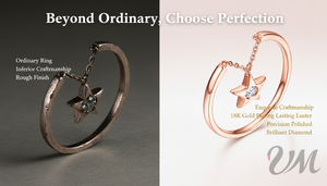 Anillo de Cadena Unisex de Oro Rosa de 18K, Estilo Clásico, con Diamante Redondo de Corte Brillante y Gema en Forma de Estrella con Incrustaciones de Diamantes, Certificado NGTC - Product Image 5