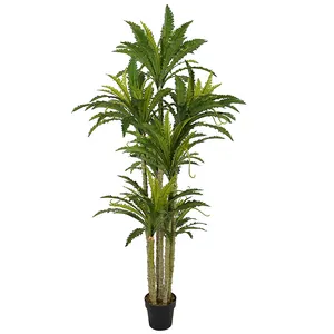 Eco-Friendly PEVA 1.9m Decorative Plastic Artificial Bird's Nest Fern Plant