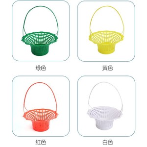 Cesta de Flores de Plástico Jingyuan de 24.5 cm, Reforzada, para el Festival Qingming, para Ofrecer Sacrificios, con Asa - Product Image 1