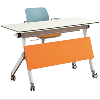 Table de formation mobile en bois moderne, pliable, avec roulettes, pour salles de classe et salles de réunion - Vente en gros usine