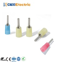 CNXI, certificado CE, cobre, nailon rojo, aislado, Cable multicolor, Terminal de clavija, terminales de Cable, Conector de crimpado, tipo PTNY