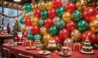 Ballons classiques en latex chromé anti-explosion de 5 pouces pour la décoration de fête de Noël
