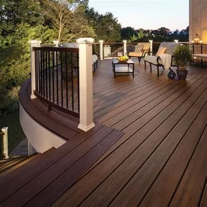 Preço barato 3D estacionamento mix cor Co extrusão 6.5mm mix cor resiliente 140*20 decks plástico Wpc