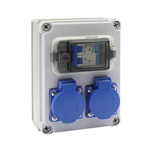 Boîte de prise industrielle 10A en plastique, étanche pour extérieur, avec double sortie pour l'entretien de l'alimentation électrique - Product Image 4