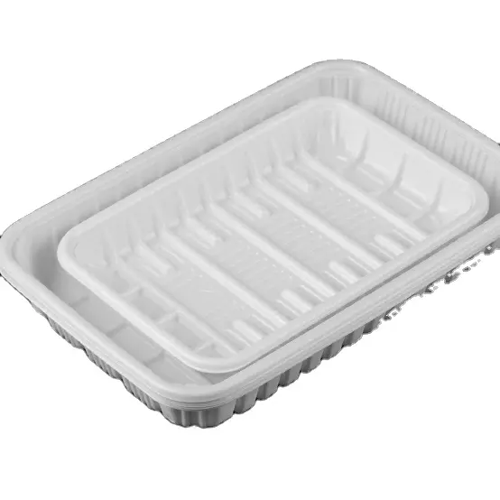Farklı boyutlarda yüksek kalite ve rekabetçi fiyat beyaz blister PP plastik gıda paketi tepsi