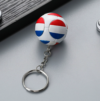 Souvenir de football portable pour supporters : symbole national, ballon, porte-clés léger, décorations de poche, cadeaux promotionnels pour matchs sportifs