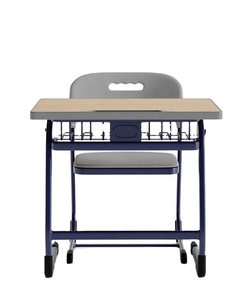 Singolo studente scrivania regolabile in altezza con sedia Heavy Duty telaio in metallo per scuola a casa studio - Product Image 1