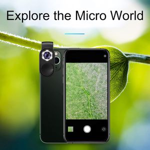 Lumière LED universelle pour appareil photo de téléphone, micro-lentilles de poche, clip optique, objectif de microscope mobile à grossissement 100X - Product Image 2