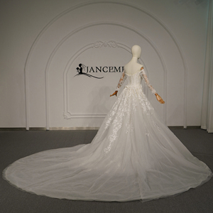 Jancember GT281 - Vestido de <span class=keywords><strong>Novia</strong></span> Sirena con Bordado de Encaje y Sobrefalda, Estilo Romántico y Elegante - Product Image 3