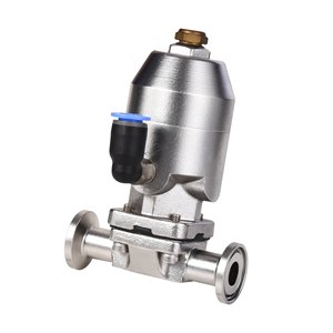 Válvula de Diafragma Tipo MiniI de Acero Inoxidable Sanitario SS316L con Actuador Neumático de Acero Inoxidable - Product Image 1