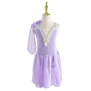 Chiffon Ballet Dress Giselle Purple Professional Ballet Tutu Classic Ballerina Dress romantic tutu ballet