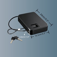 Mini coffre-fort pour arme de poing, serrure à combinaison à 3 chiffres, clé mécanique, acier, petit, portable, accès rapide, maison, voiture, vente en gros, directement de l'usine