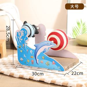 Modern <b>Cat</b> Climbing Frame Scratch Board Natural Sisal Solid Wood Durable Interactive Carton Packaging Christmas 4 Levels Pet Toy - Product Image 4