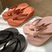Femmes été plage pantoufle décontractée tongs extérieur EVA fond épais sandales anti-dérapant bout ouvert imprimé semelle intérieure PVC/PE