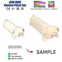 Ours en peluche mignon en coton pour chambre d'enfant, oreiller long en forme d'animal, vente en gros, personnalisable OEM 90cm/120cm