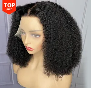 Mongol afro crépus bouclés hd perruque cheveux humains 13x6 dentelle avant perruque mongole vierge cheveux humains crépus bouclés pleine dentelle perruque