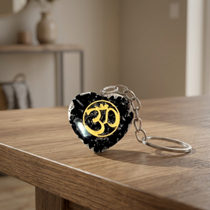 Porte-clés Orgonite Cœur en Tourmaline Noire OM, Vente en Gros, Artisanat en Cristal, Mode, Gaufré, Cadeau Promotionnel, OEM Personnalisé - Product Image 3