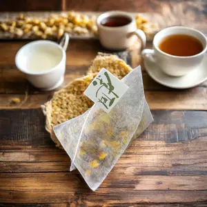 玉米纤维手工草药可重复使用空定制可密封大金字塔形绿茶过滤袋尼龙拉绳包装