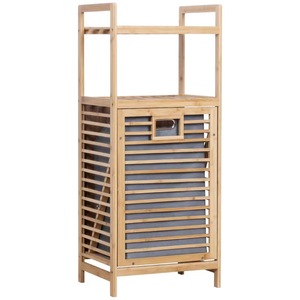 Bán buôn lớn gấp tre giặt Hamper giỏ gỗ với kệ chân cho lưu trữ nhà cho bẩn quần áo rửa ropa sucia - Product Image 1