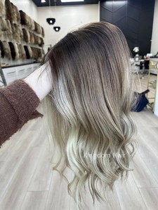 Topper en dentelle HD fine et plate, sans couture, en cheveux humains vierges <span class=keywords><strong>de</strong></span> qualité supérieure, blond neutre dimensionnel, avec ligne <span class=keywords><strong>de</strong></span> cheveux naturelle pour femmes - Product Image 5